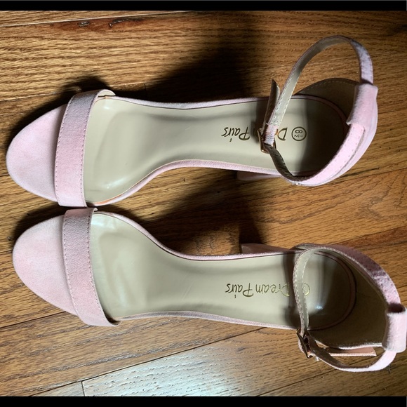 Baby Pink Chunky Heels - Picture 4 of 6